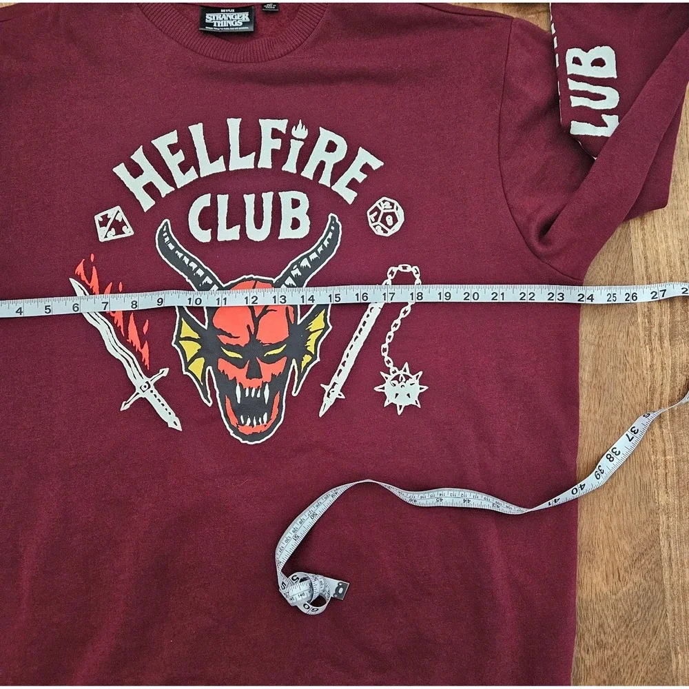 Stranger Things Hellfire Club Sweatshirt Adult Maroon Medium Pullover